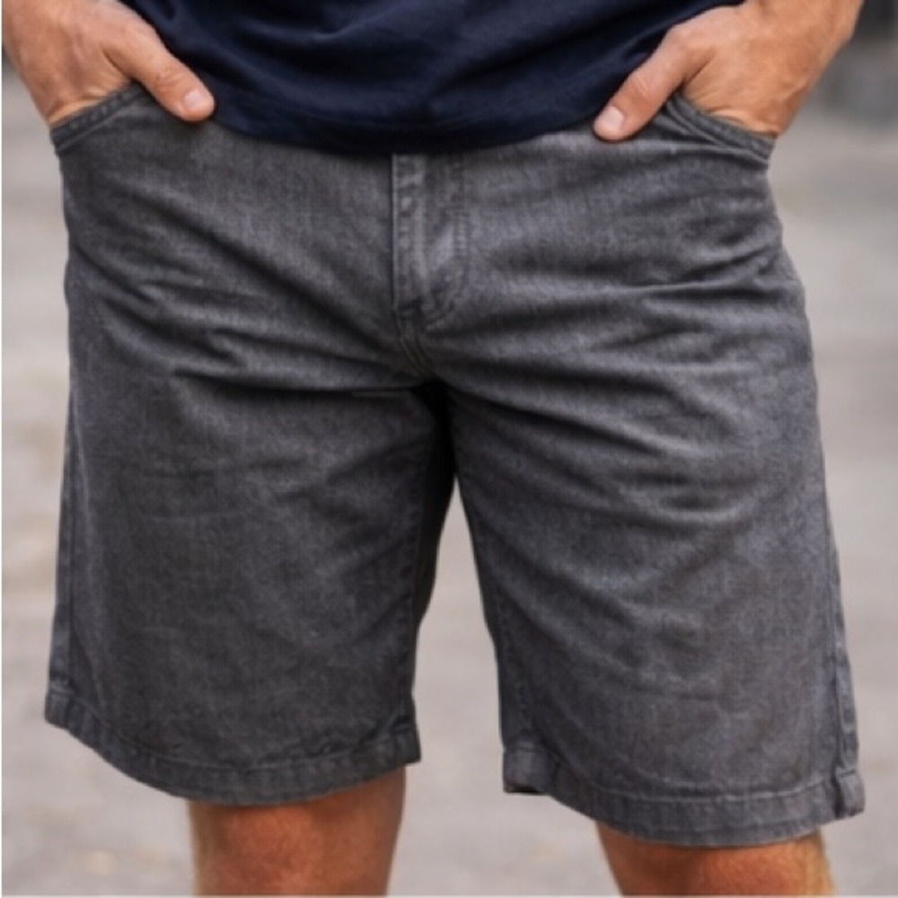 Red Rhino Men's Chino Shorts Gray Size 38 Casual Summer Button Closure Pockets